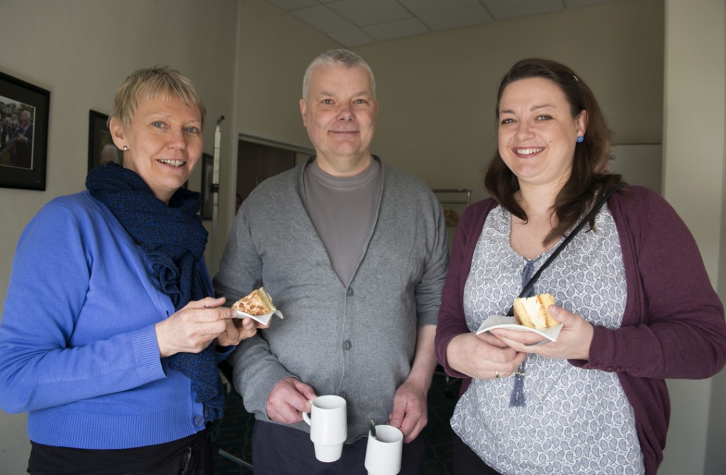 Fornøyde deltakere: Marion Sørensen, Mårten Gustafsson og Isabel Cunen Rynnimg. Foto: Hannele Fors